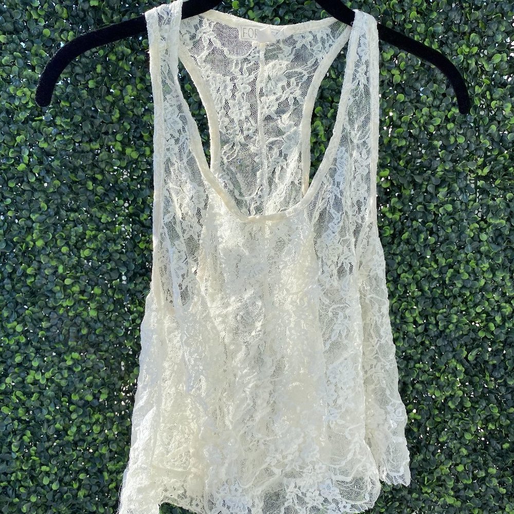White Lace Tank Top